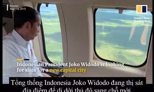 Video Tổng thống Indonesia thị sát địa điểm thiên đô