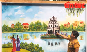 Thân thương những hình ảnh Hà Nội qua nét vẽ mộc mạc của người dân