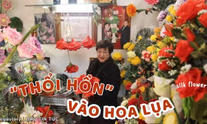 'Thổi hồn' vào hoa lụa