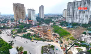 Tiến độ nút giao Phạm Tu với đường 70 Hà Nội.