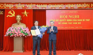 Thứ trưởng Bộ Kế hoạch và Đầu tư giữ chức Phó Bí thư Tỉnh ủy Vĩnh Phúc
