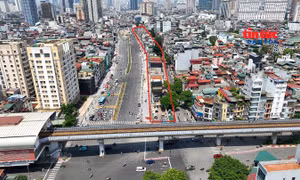 Toàn cảnh giải phóng mặt bằng dự án bãi đỗ xe trên đường Vành đai 1.