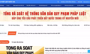 Tiến độ tổng rà soát hệ thống văn bản quy phạm pháp luật.