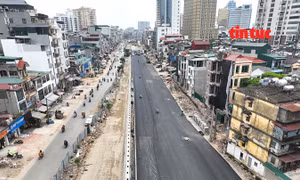 Vành đai 1 Hà Nội trải nhựa đen bóng, tăng tốc thi công 2 cầu vượt.