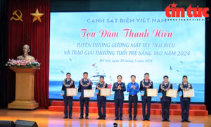 Tuyên dương 9 gương mặt trẻ tiêu biểu Cảnh sát biển Việt Nam năm 2024