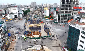Đường Vành đai 1 Hà Nội chạy đua tiến độ trước ngày 2/9.