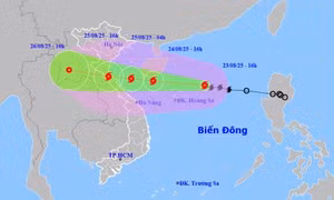 Bão số 5 gây rủi ro thiên tai cấp 4 cho vùng biển Thanh Hóa đến TP Huế