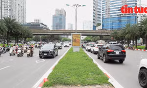 Hiện trạng nút giao Mễ Trì - Dương Đình Nghệ được đề xuất làm hầm chui gần 1.000 tỷ đồng