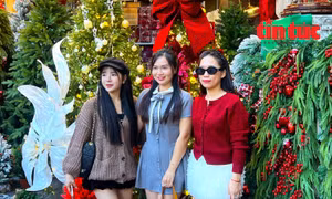 Phố Hàng Mã trang hoàng mùa Noel, giới trẻ check-in không ngớt