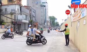 Hà Nội phân luồng tổ chức giao thông phục vụ thi công ga ngầm S12