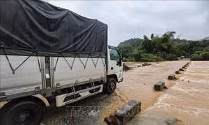 Ảnh hưởng bão số 5: Phú Thọ phát lệnh báo động III trên sông Thao
