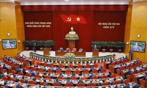 Thông cáo báo chí về ngày làm việc thứ hai Hội nghị Trung ương 2 khoá XIV