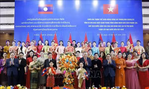 Chiêu đãi trọng thể chào mừng Tổng Bí thư, Chủ tịch nước Lào Thongloun Sisoulith và Phu nhân cùng Đoàn đại biểu cấp cao Lào