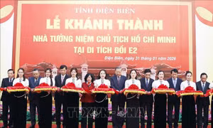 Tổng Bí thư Tô Lâm dự Lễ Khánh thành Nhà tưởng niệm Chủ tịch Hồ Chí Minh tại di tích đồi E2