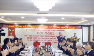 Tổng Bí thư dự Hội nghị lấy ý kiến cử tri nơi cư trú đối với người ứng cử đại biểu Quốc hội khóa XVI