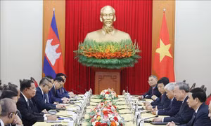 Tổng Bí thư Tô Lâm gặp Chủ tịch Đảng Nhân dân Campuchia