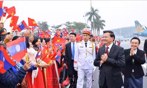 Nguyên Tổng Bí thư Nông Đức Mạnh tiếp Tổng Bí thư, Chủ tịch nước Lào