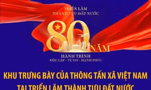 Khu trưng bày của Thông tấn xã Việt Nam tại Triển lãm thành tựu đất nước