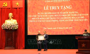 Thái Nguyên: Truy tặng 'Huân chương Bảo vệ Tổ quốc' cho Trung tá Lao Hoàng Hải