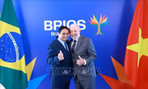Thủ tướng Phạm Minh Chính hội kiến Tổng thống Brazil Lula da Silva