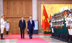 Thủ tướng Lê Minh Hưng chủ trì lễ đón chính thức Thủ tướng Timor-Leste