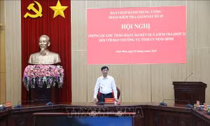 Đoàn kiểm tra, giám sát của Bộ Chính trị, Ban Bí thư làm việc với Tỉnh ủy Ninh Bình