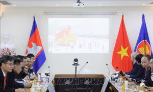 Kiều bào tại Campuchia xúc động chứng kiến khoảnh khắc đầy tự hào của dân tộc 