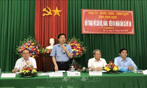 Lãnh đạo tỉnh Bình Định đối thoại với người dân xã Mỹ An, huyện Phù Mỹ