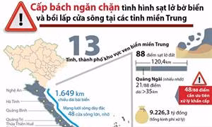 Cấp bách ngăn chặn sạt lở bờ biển và bồi lấp cửa sông tại miền Trung