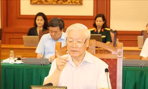 Tổng Bí thư, Chủ tịch nước chủ trì buổi làm việc với Ban Thường vụ Quân ủy Trung ương