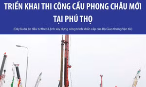 Dự kiến cầu Phong Châu sẽ được khánh thành sau một năm khởi công