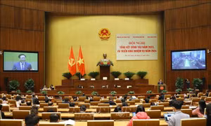 Chủ tịch Quốc hội Vương Đình Huệ dự Hội nghị triển khai nhiệm vụ năm 2024 của Văn phòng Quốc hội