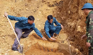 San ủi nền nhà, phát hiện quả bom 400kg