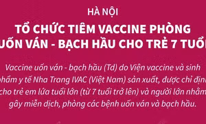 Hà Nội tổ chức tiêm vaccine phòng uốn ván - bạch hầu cho trẻ 7 tuổi