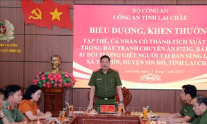 Biểu dương lực lượng phá thành công chuyên án giết người ở Sìn Hồ