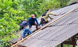 Nậm Pồ dồn sức di dời gần 30 hộ dân nằm dưới cung trượt sạt trên đồi