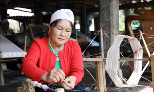 'Hồi sinh' nghề dệt thổ cẩm của người Mường ở Phú Thọ