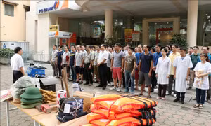 Thông tấn xã Việt Nam diễn tập phòng chống lụt bão năm 2019