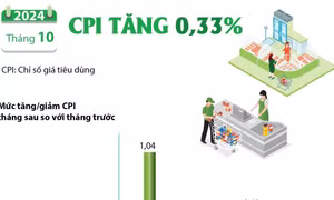 CPI tháng 10/2024 tăng 0,33%