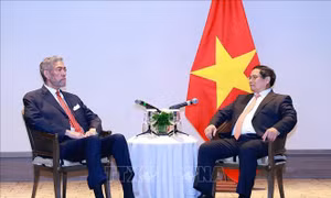 Thủ tướng Phạm Minh Chính tiếp Tổng Bí thư Đảng Phong trào Cánh tả Cộng hòa Dominicana