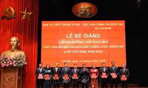 Bế giảng Lớp bồi dưỡng kiến thức mới cho cán bộ quy hoạch cấp chiến lược khóa XIII, lớp thứ năm