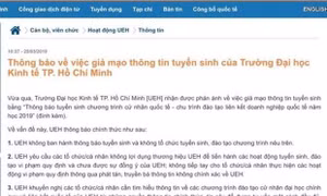 Giả mạo Trường Đại học Kinh tế TP Hồ Chí Minh để thông báo tuyển sinh 