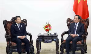 Phó Thủ tướng Trần Lưu Quang tiếp Thống đốc tỉnh Fukuoka (Nhật Bản)