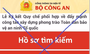 Phát hiện trang mạng mạo danh Cổng Thông tin điện tử Bộ Công an