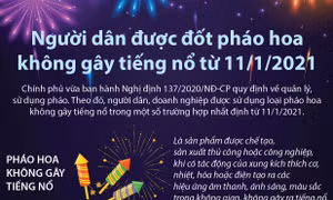 Người dân được đốt pháo hoa không gây tiếng nổ từ 11/1/2021