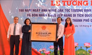 Quảng Ngãi đón nhận Bằng xếp hạng di tích Quốc gia Đền thờ Trương Định