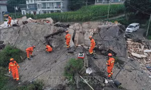 16 người bị thương trong vụ động đất rung chuyển TP Nghi Tân, Trung Quốc 