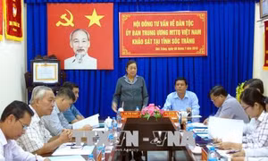 Đoàn công tác của Ủy ban Trung ương MTTQ Việt Nam làm việc tại Sóc Trăng