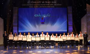 Trao giải Hội thi Sáng tạo dành cho thanh, thiếu niên, nhi đồng toàn quốc năm 2020