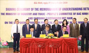 Phó Thủ tướng Trịnh Đình Dũng dự Lễ ký kết chương trình hỗ trợ doanh nghiệp Việt Nam